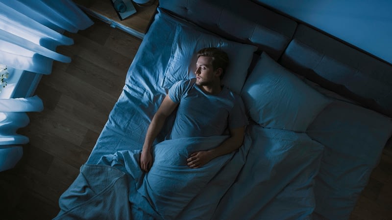 Man having a restful sleep